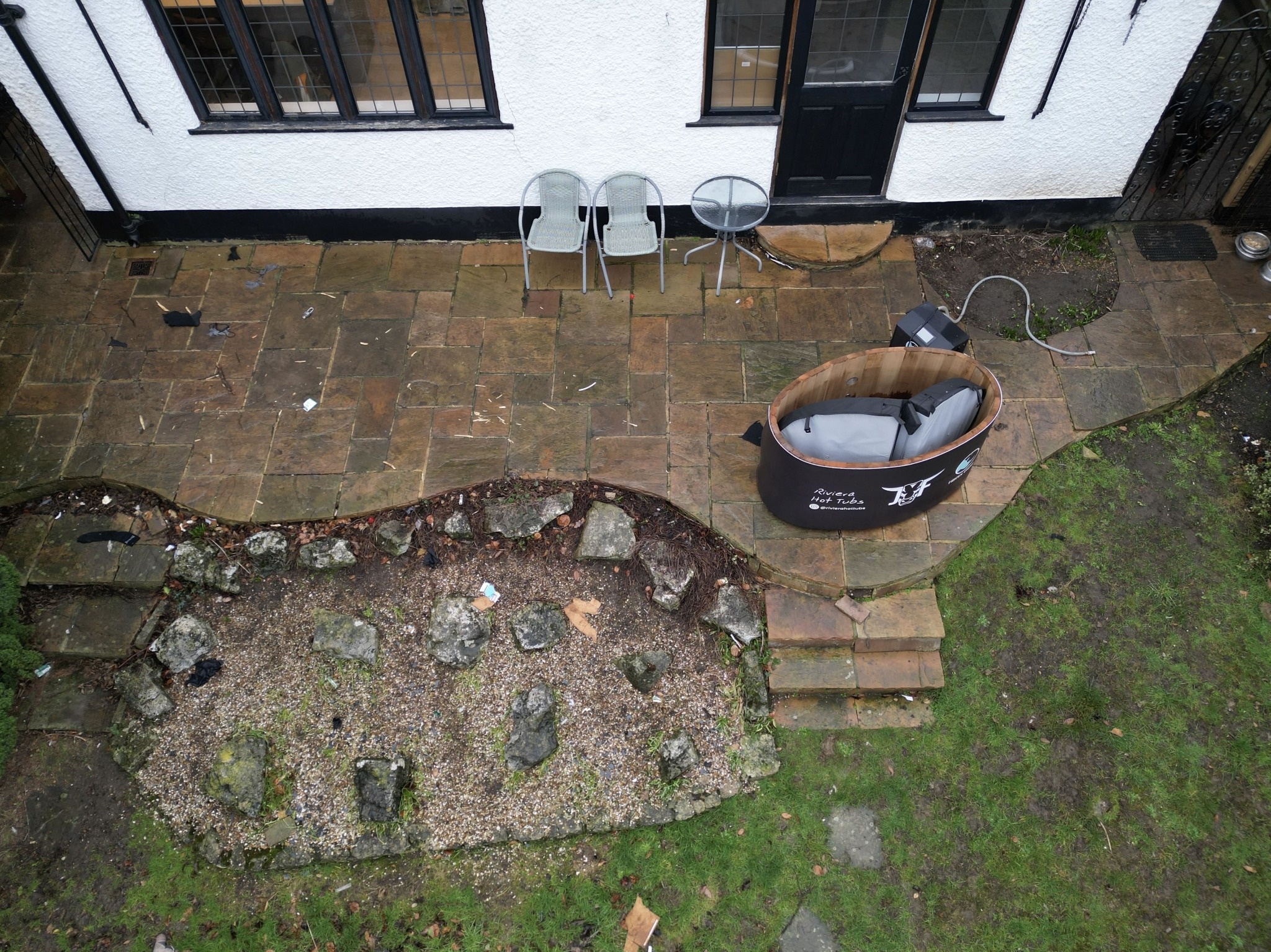 Patio before cleaning by Essex Dream Clean