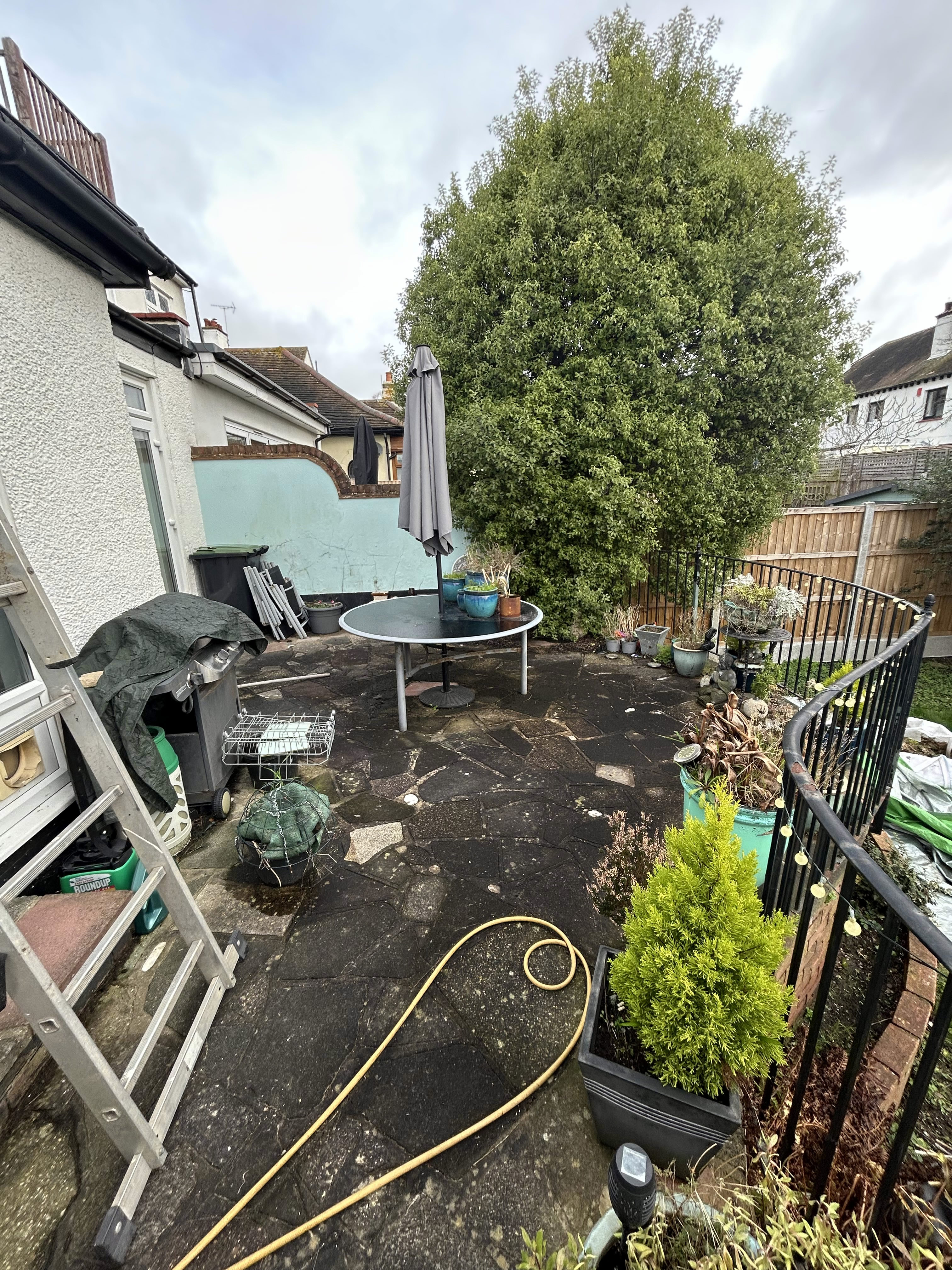 Property exterior before cleaning