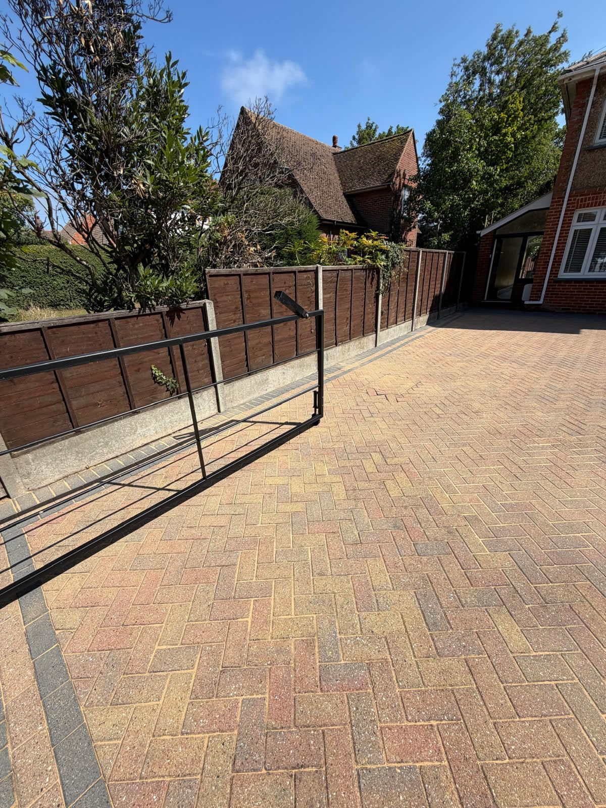 Exterior wall after cleaning